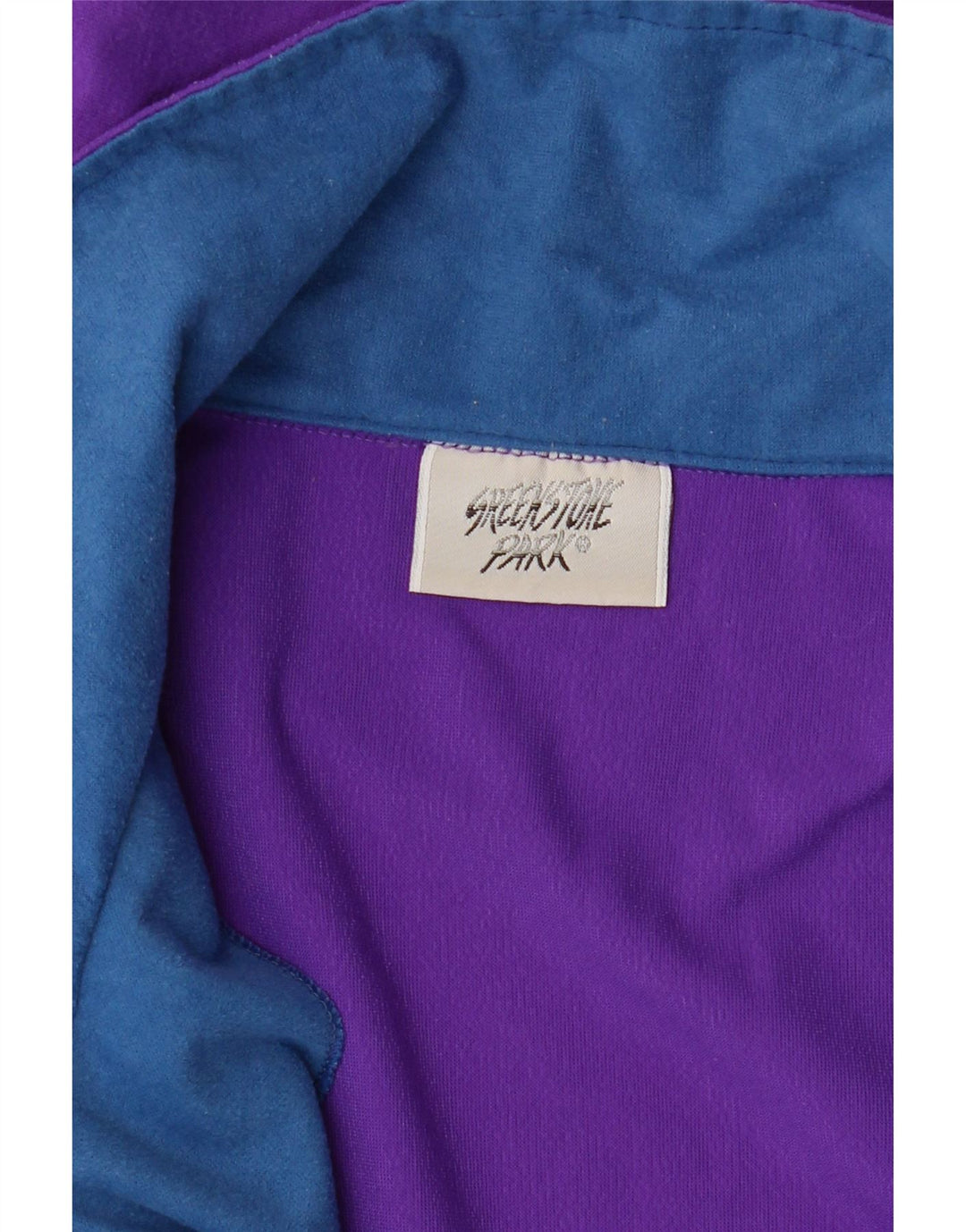 Greenstone Park Mens Zip Neck Sweatshirt Jumper Medium Purple Colourblock