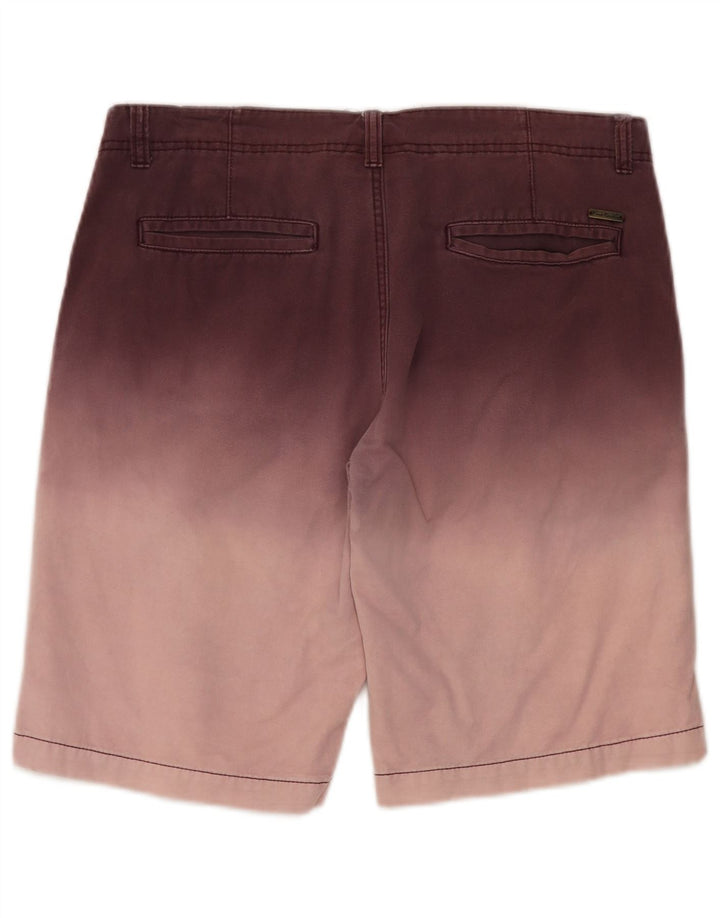 Pierre Cardin Mens Chino Shorts Medium W32 Brown Colourblock Cotton