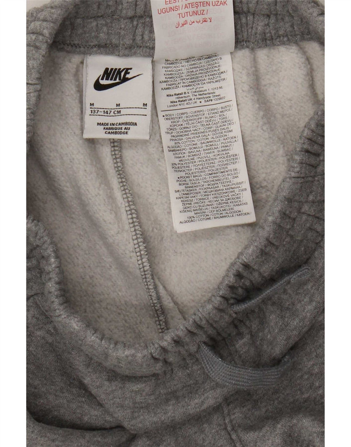 Nike Boys Tracksuit Trousers Joggers 10-11 Years Medium Grey Cotton