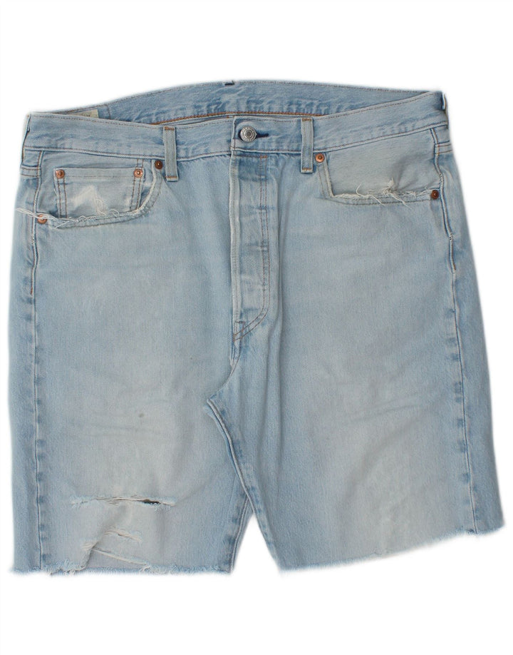 LEVI'S Mens 501 Distressed Denim Shorts W36 Large  Blue Cotton