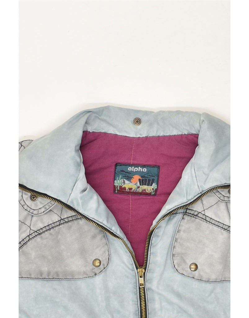 VINTAGE Womens Graphic Ski Jacket UK 18 XL Grey | Vintage Vintage | Thrift | Second-Hand Vintage | Used Clothing | Messina Hembry 