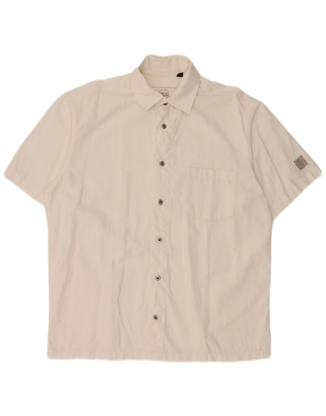 Murphy & Nye Mens Short Sleeve Shirt Large White Cotton