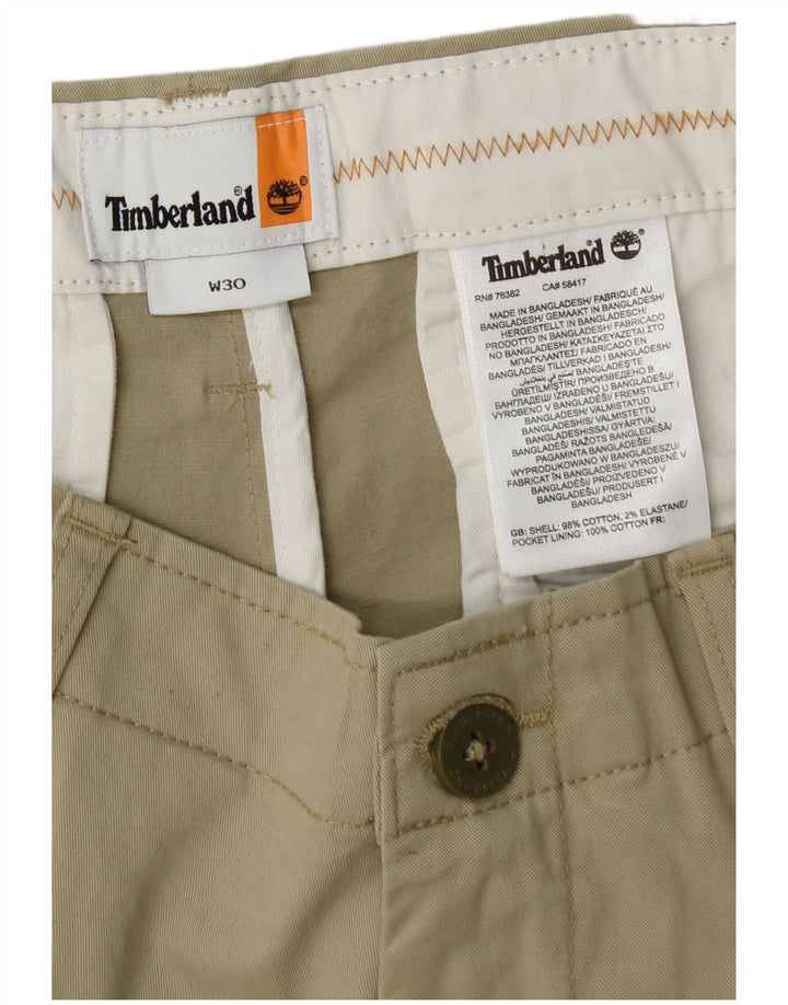 Timberland Mens Chino Shorts W30 Medium Green Cotton