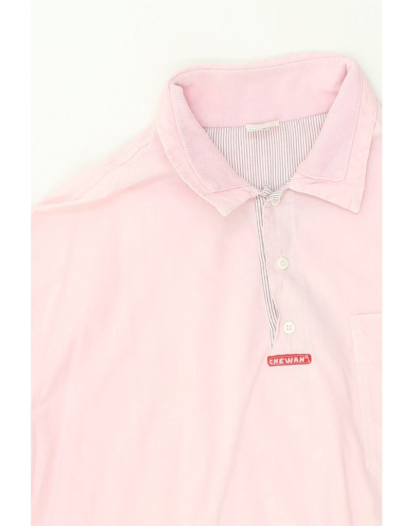 VINTAGE Mens Polo Shirt Large Pink Cotton | Vintage Vintage | Thrift | Second-Hand Vintage | Used Clothing | Messina Hembry 