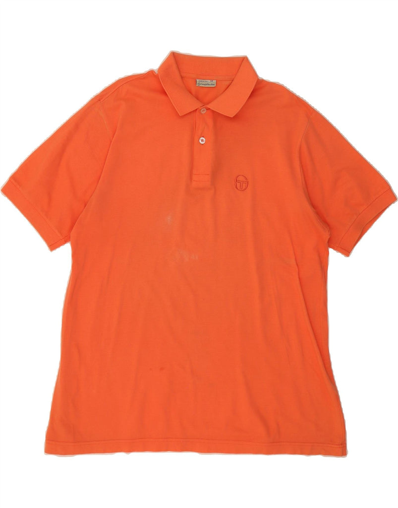 SERGIO TACCHINI Mens Polo Shirt XL Orange Vintage Sergio Tacchini and Second-Hand Sergio Tacchini from Messina Hembry 