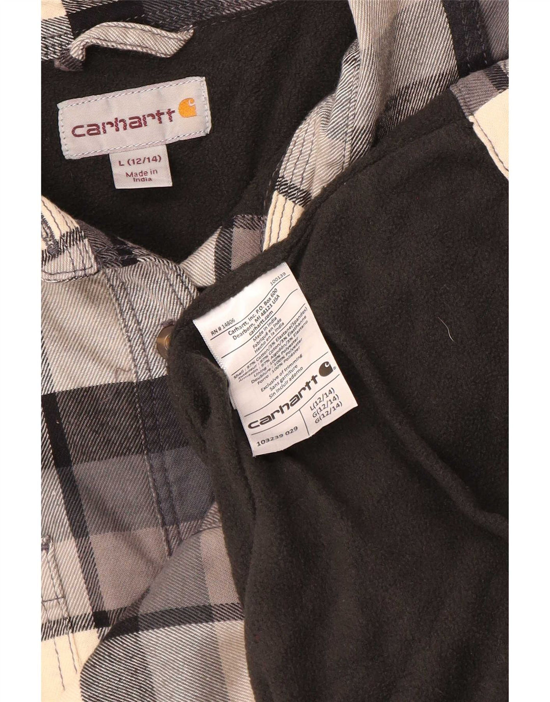 Carhartt Womens Lumberjack Flannel Shirt US 12/14 Large Multicoloured Check