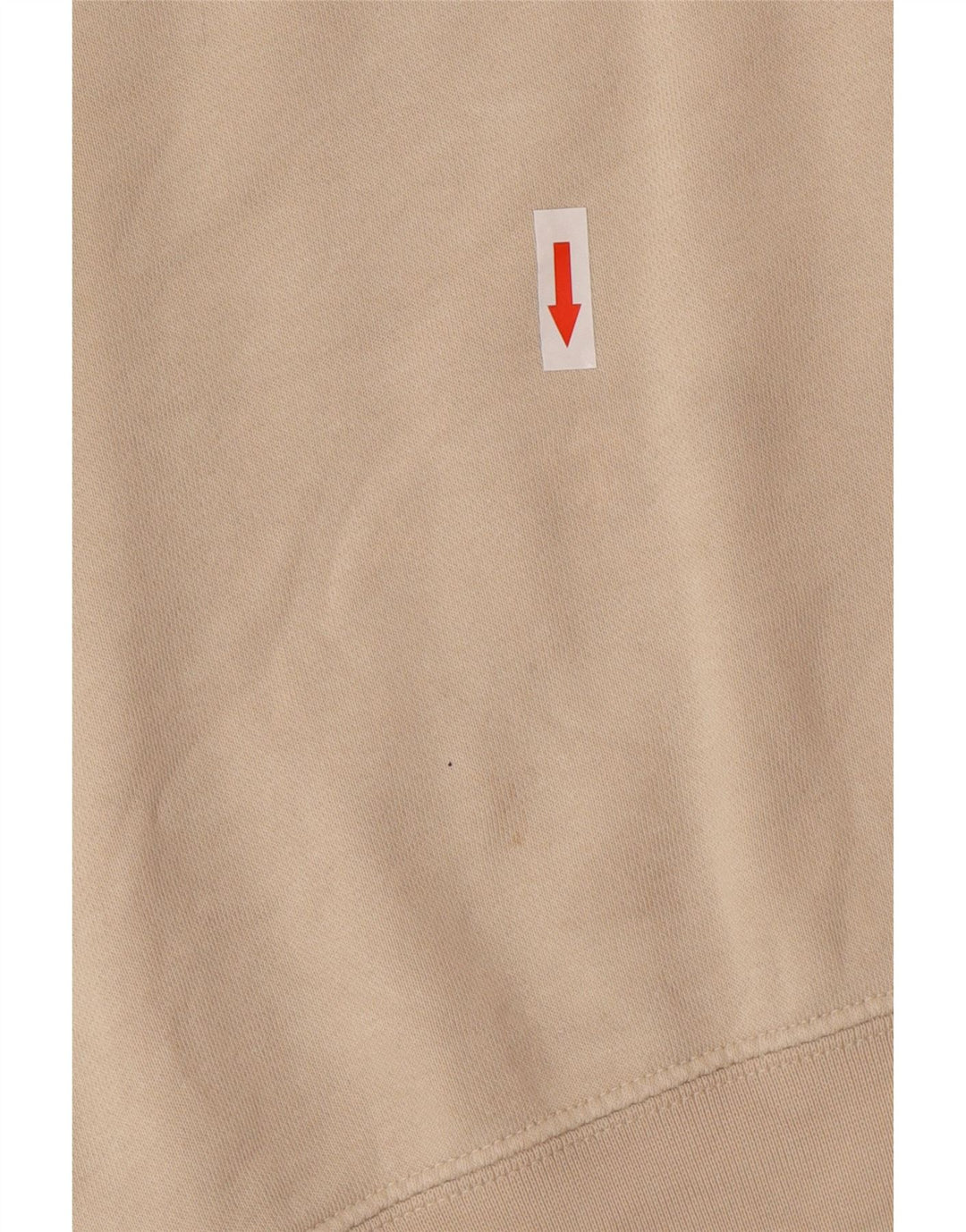 Nike Womens Oversized Hoodie Jumper UK 14 Medium Beige Cotton