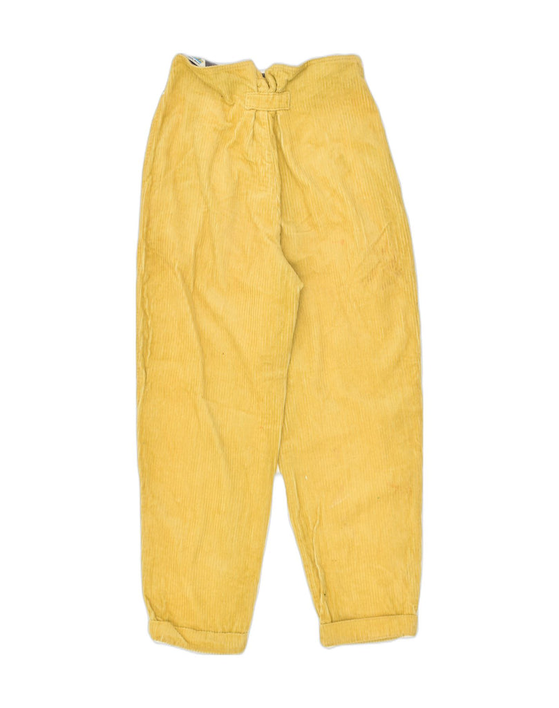 LEMON Girls Pegged Corduroy Trousers 13-14 Years W25 L26 Yellow Cotton | Vintage Lemon | Thrift | Second-Hand Lemon | Used Clothing | Messina Hembry 