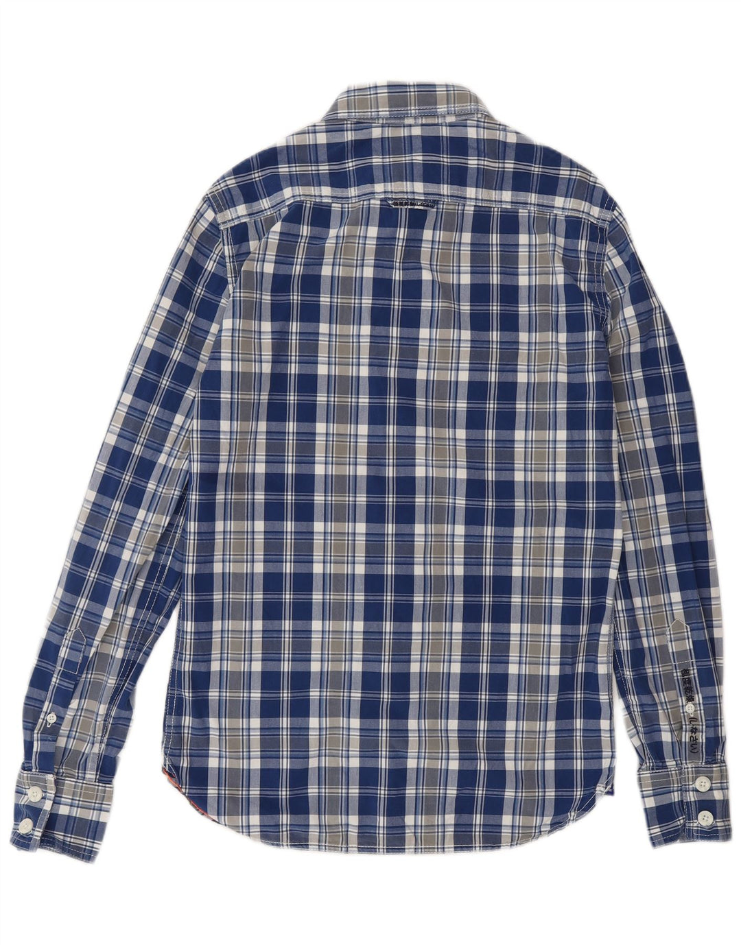 SUPERDRY Mens Shirt Small Blue Check Cotton