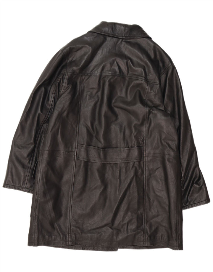 Vintage Womens Oversized Double Breasted Coat IT 42 Medium Black