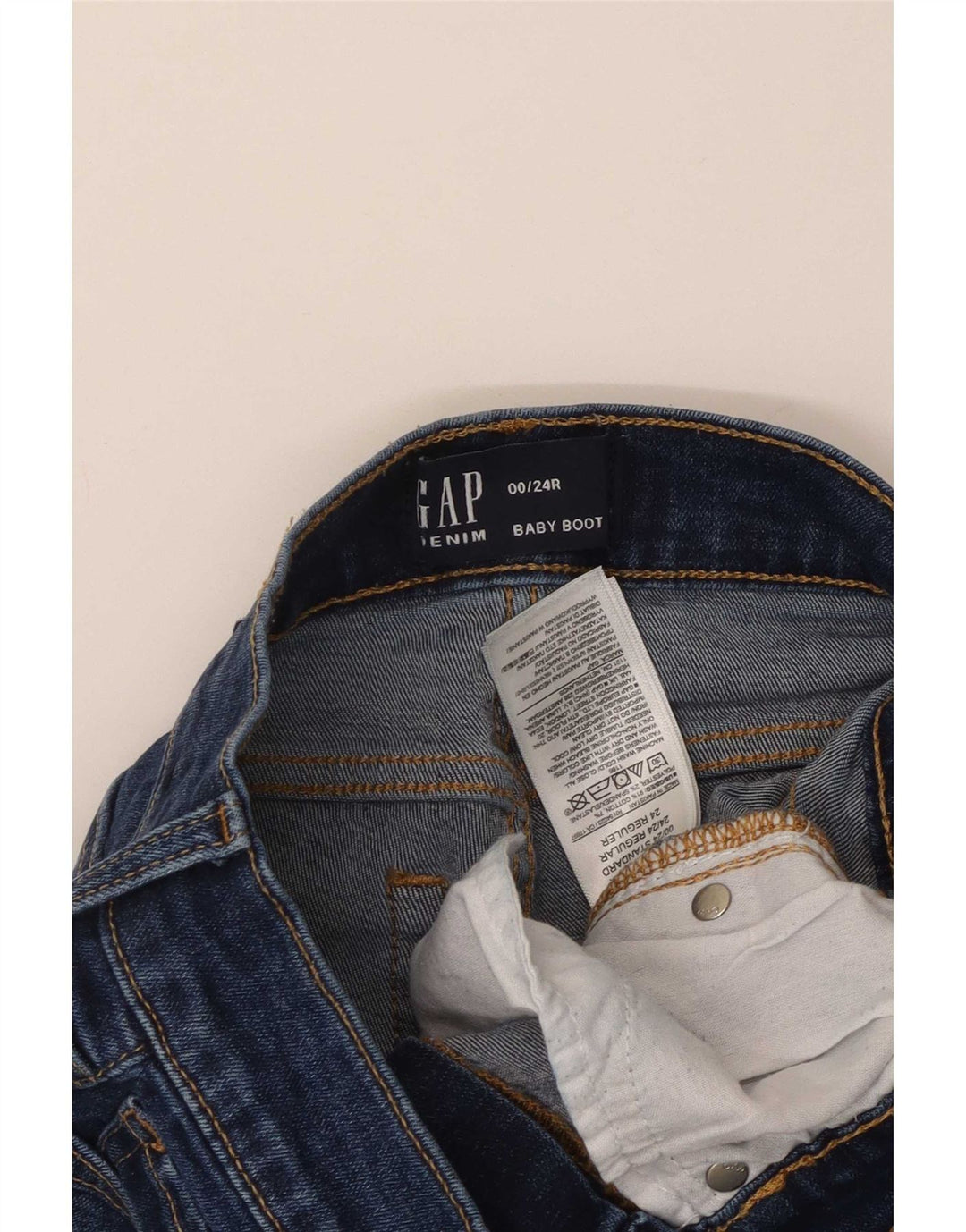 Gap Womens Bootcut Jeans W24 L29 Navy Blue Cotton