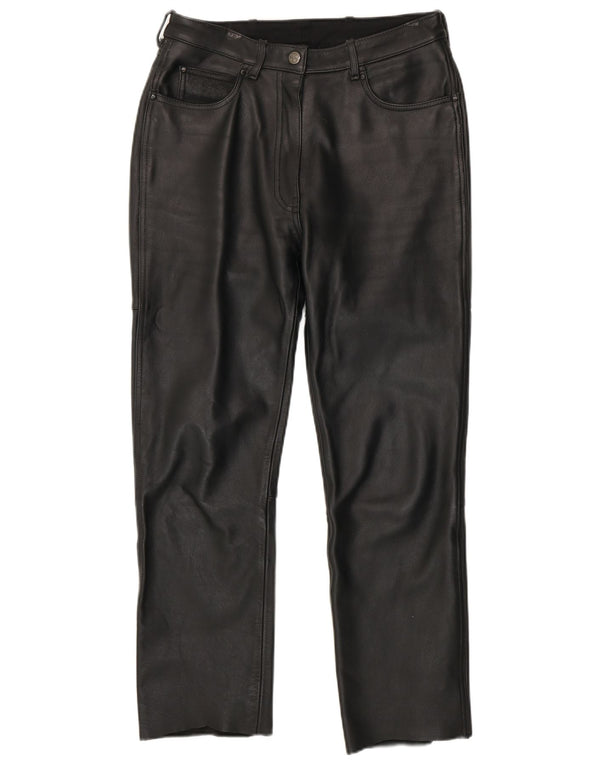 Hein Gericke Womens Leather Trousers EU 40 Medium W30 L29 Black Leather