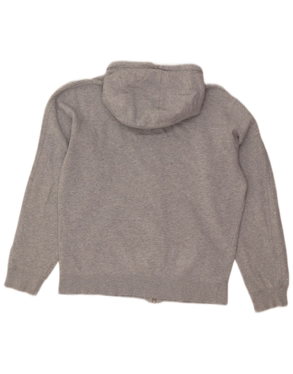 Adidas Womens Oversized Zip Hoodie Sweater UK 14 Medium Grey Flecked Cotton