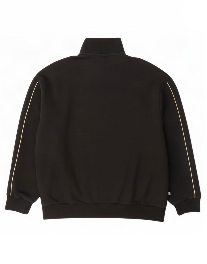 Puma Mens Zip Neck Sweatshirt Jumper Small Black Cotton