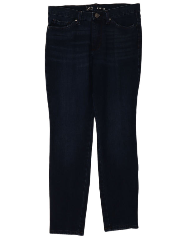 Lee Womens Modern Rise Skinny Jeans US 10 Large W30 L28 Navy Blue Cotton