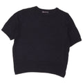 Marks & Spencer Womens Crop Crew Neck Jumper Sweater UK 14 Medium Navy Blue