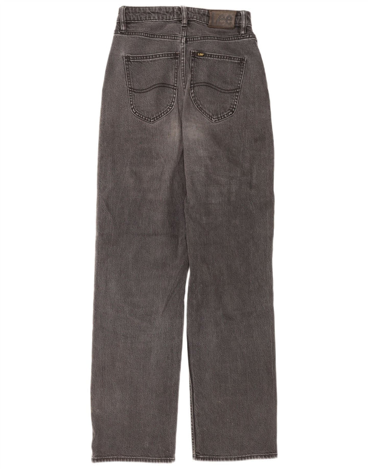 Lee Womens Baggy High Rise Straight Jeans US 6 Medium W24 L30 Grey Cotton