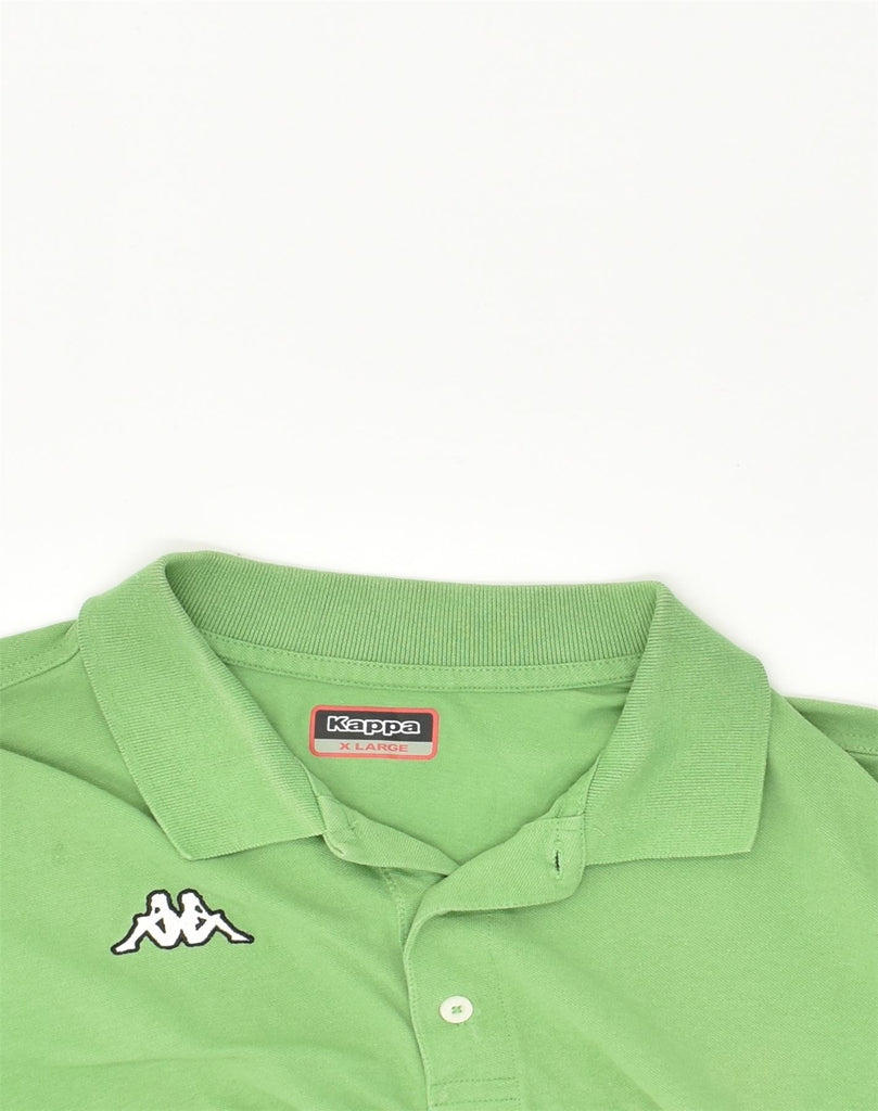 KAPPA Mens Slim Polo Shirt XL Green Cotton | Vintage Kappa | Thrift | Second-Hand Kappa | Used Clothing | Messina Hembry 