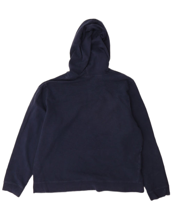 Gap Womens Graphic Hoodie Jumper UK 20 2XL Navy Blue Cotton
