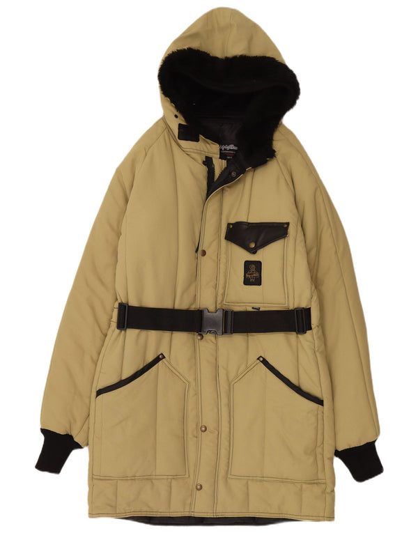 Refrigiwear Womens Hooded Padded Coat UK 18 XL Yellow Nylon