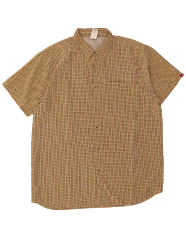 The North Face Mens Short Sleeve Shirt 2XL Green Check Modal