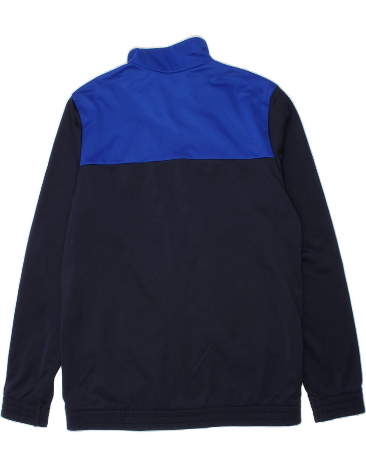 ADIDAS Boys Tracksuit Top Jacket 13-14 Years Navy Blue Colourblock Vintage Adidas and Second-Hand Adidas from Messina Hembry 