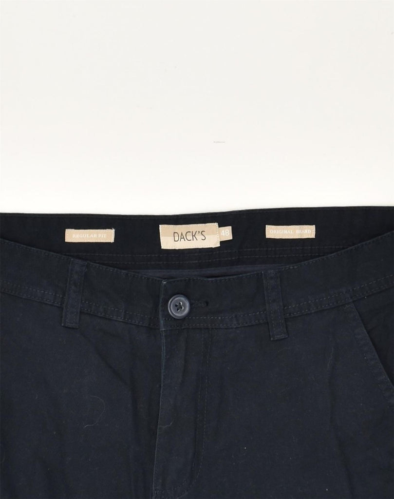 DACK'S Mens Regular Fit Chino Shorts IT 48 Medium W34  Navy Blue Cotton | Vintage Dack's | Thrift | Second-Hand Dack's | Used Clothing | Messina Hembry 