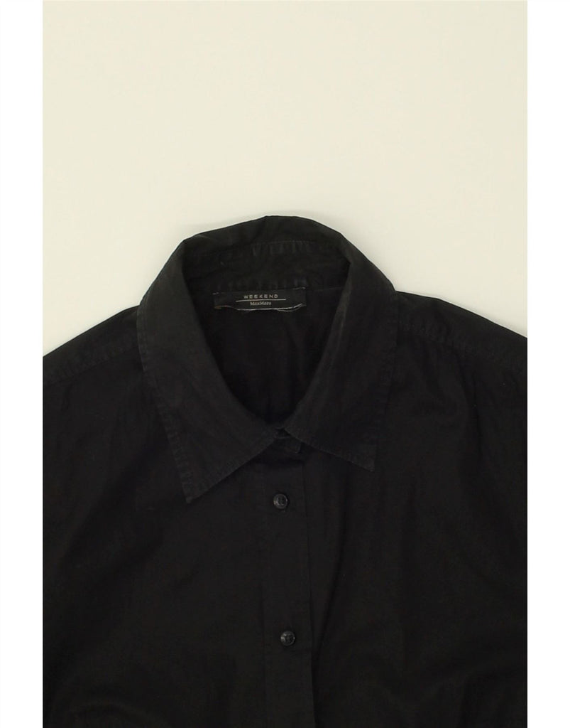 MAX MARA Womens Weekend Shirt UK 12 Medium Black Vintage Max Mara and Second-Hand Max Mara from Messina Hembry 