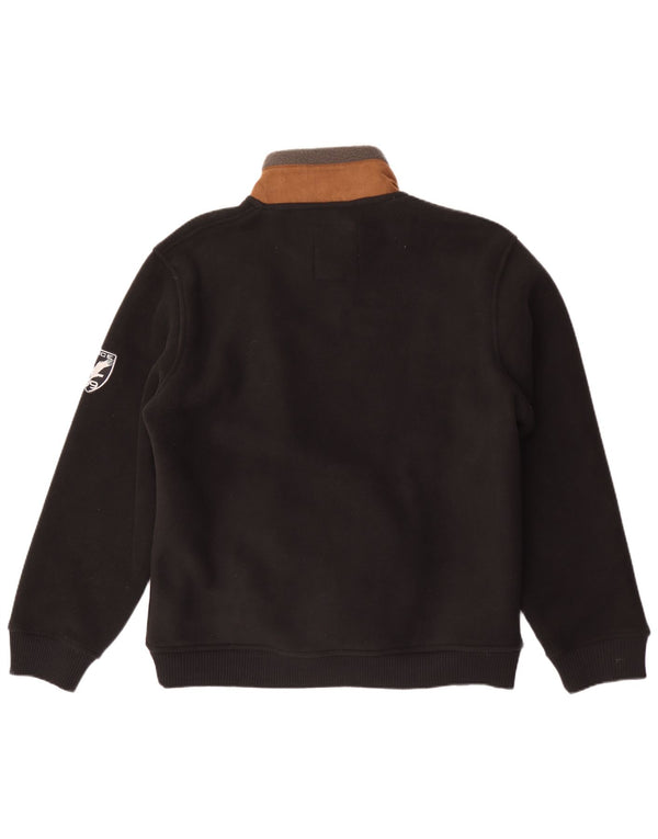 Atlas For Men Mens Fleece Jacket Large Black Colourblock Polyester