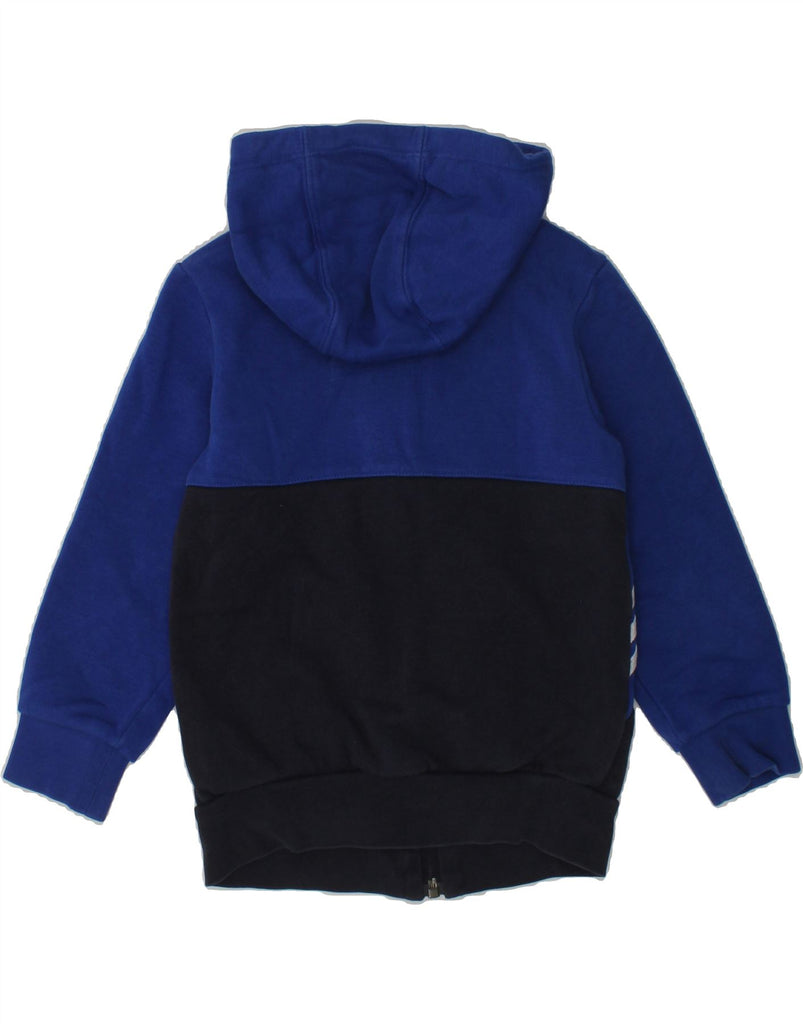 ADIDAS Boys Zip Hoodie Sweater 3-4 Years Navy Blue Colourblock Cotton | Vintage Adidas | Thrift | Second-Hand Adidas | Used Clothing | Messina Hembry 