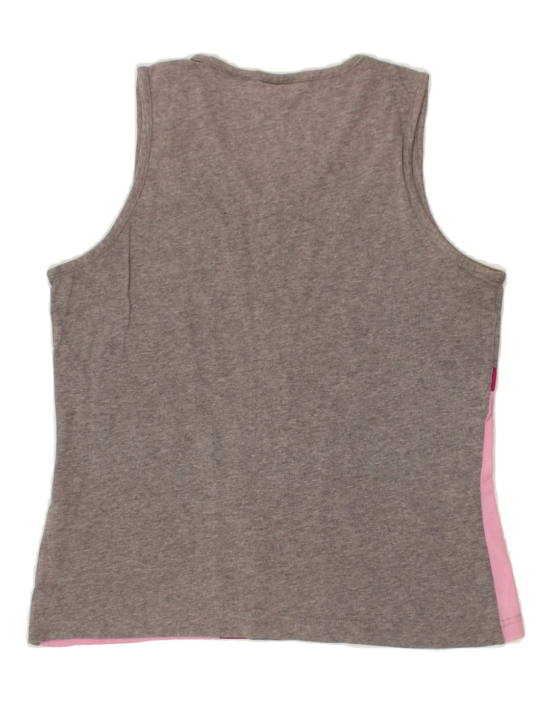FILA Womens Vest Top UK 12 Medium Grey Colourblock Cotton Vintage Fila and Second-Hand Fila from Messina Hembry 