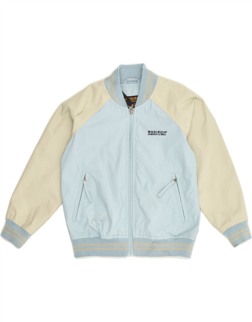 WOOLRICH Boys Bomber Jacket 5-6 Years Blue Colourblock Polyester | Vintage Woolrich | Thrift | Second-Hand Woolrich | Used Clothing | Messina Hembry 