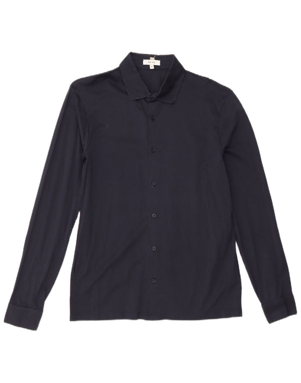 Reiss Mens Shirt Medium Navy Blue Cotton