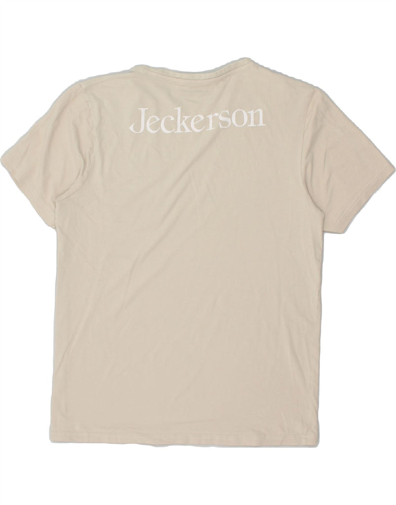 JECKERSON Mens Graphic T-Shirt Top XL Beige | Vintage Jeckerson | Thrift | Second-Hand Jeckerson | Used Clothing | Messina Hembry 