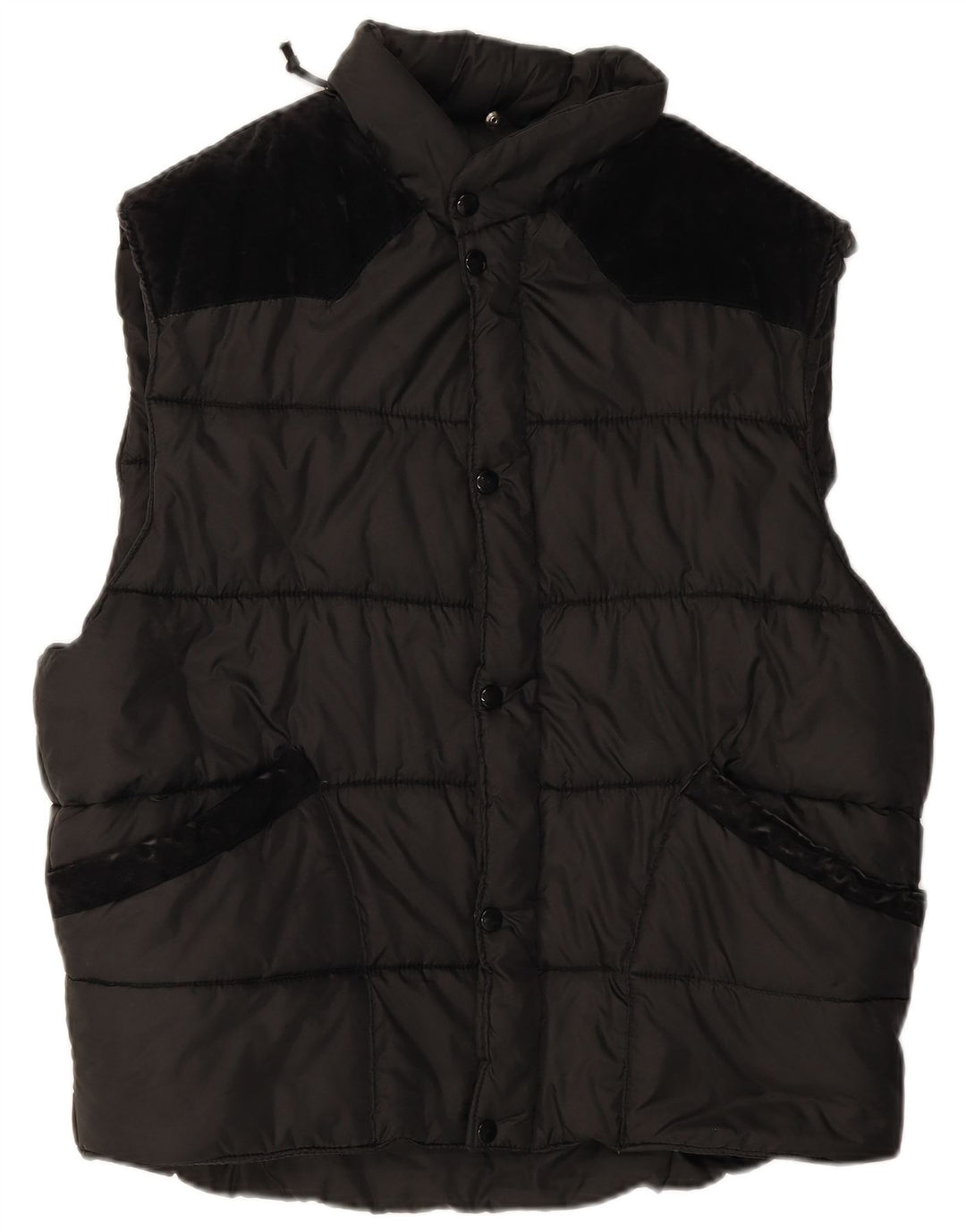 Casucci Mens Graphic Padded Gilet UK 38 Medium Black Polyamide