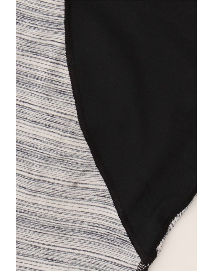 Champion Womens Capri Leggings UK 18 XL  Black Striped Polyester