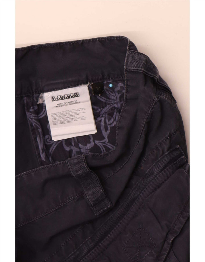 Napapijri Mens Cargo Shorts W36 Large Navy Blue Cotton