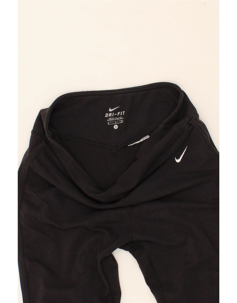 NIKE Womens Dri Fit Capri Leggings UK 8 Small Black Vintage Nike and Second-Hand Nike from Messina Hembry 