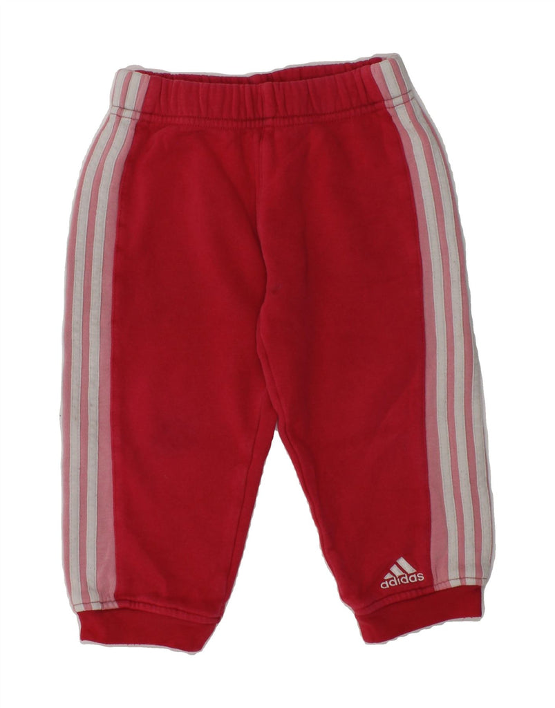 ADIDAS Baby Boys Joggers Tracksuit Trousers 18-24 Months Red Cotton | Vintage Adidas | Thrift | Second-Hand Adidas | Used Clothing | Messina Hembry 