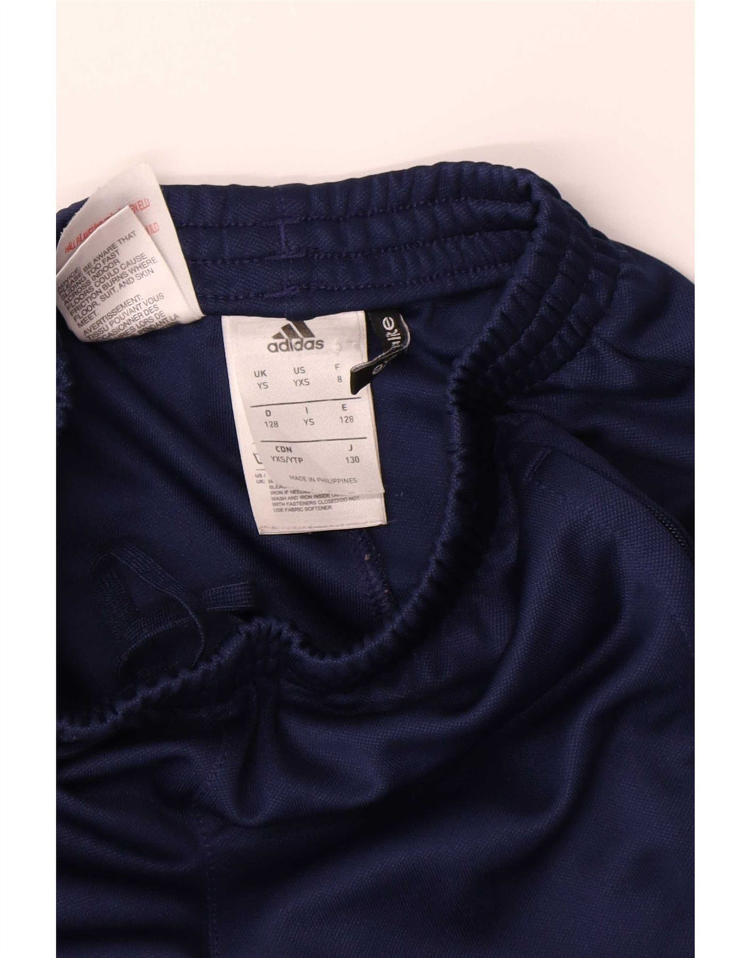 Adidas Boys Climalite Tracksuit Trousers 7-8 Years Small Navy Blue