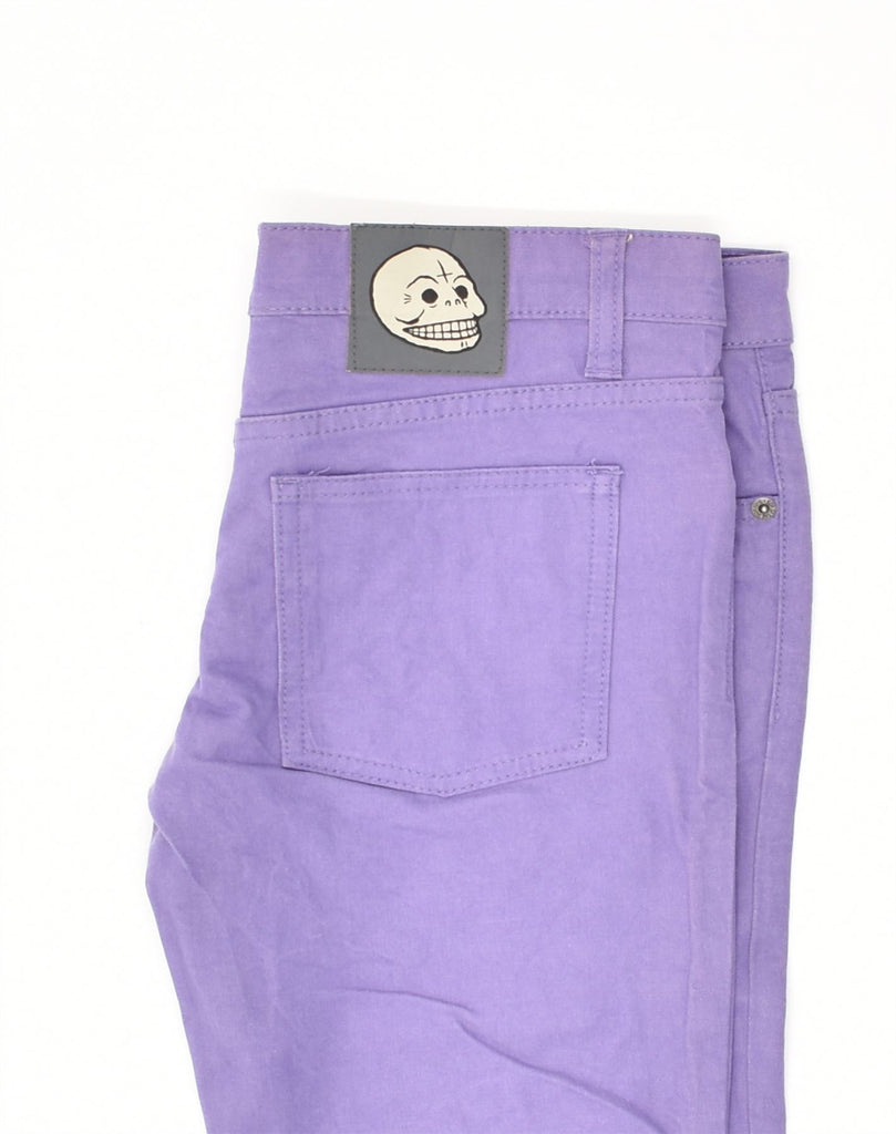 CHEAP MONDAY Womens Slim Casual Trousers W29 L32 Purple Cotton | Vintage Cheap Monday | Thrift | Second-Hand Cheap Monday | Used Clothing | Messina Hembry 