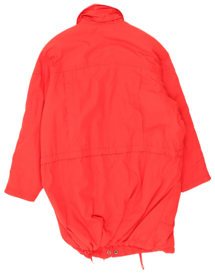 Vintage Womens Padded Coat UK 22 3XL Red Polyester
