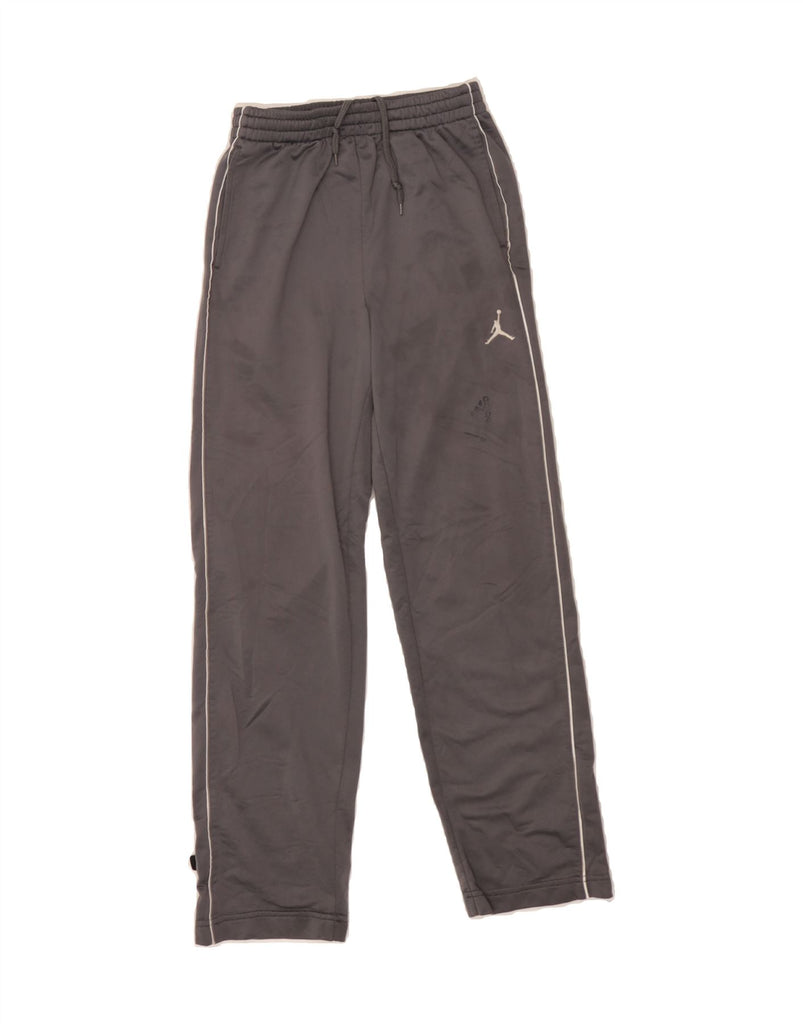 JORDAN Boys Tracksuit Trousers 10-11 Years Medium Grey Polyester Vintage Jordan and Second-Hand Jordan from Messina Hembry 