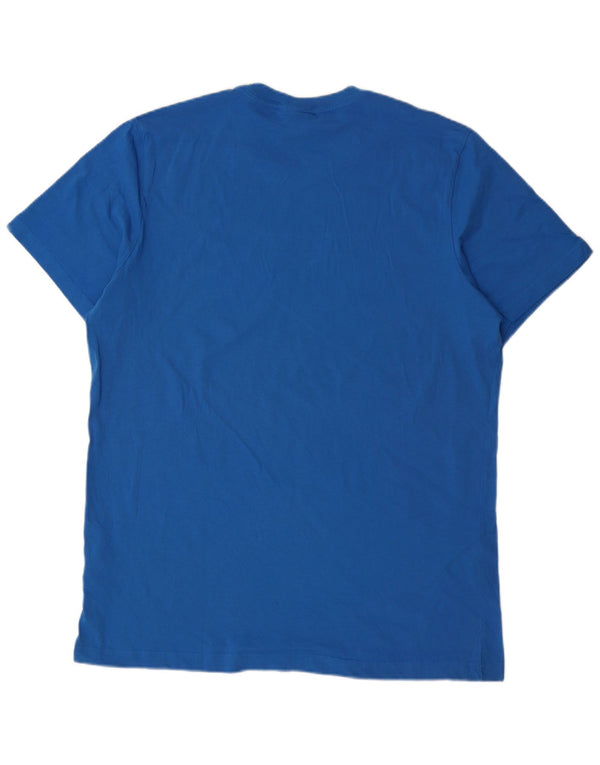 Adidas Mens Graphic T-Shirt Top XL Blue Cotton