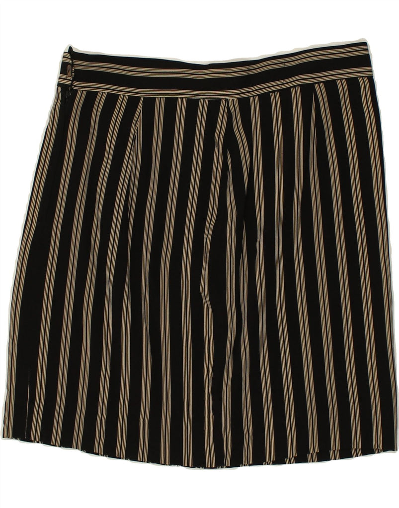 VINTAGE Womens Straight Skirt IT 48 XL W36  Black Striped Vintage Vintage and Second-Hand Vintage from Messina Hembry 