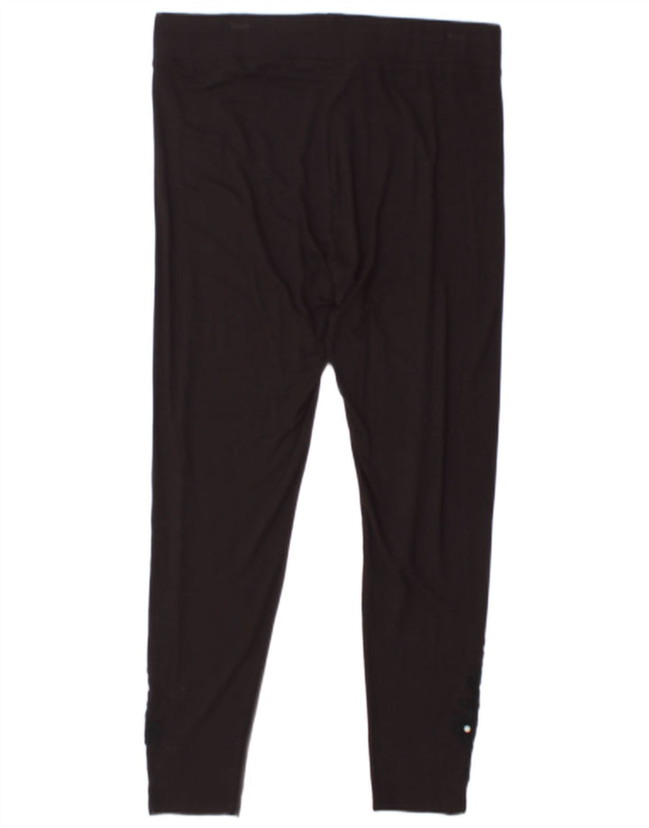 MARKS & SPENCER Womens Leggings UK 16 Large Black Viscose