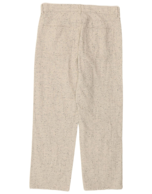 Cos Womens Straight Chino Trousers W30 L26 Beige Flecked Cotton