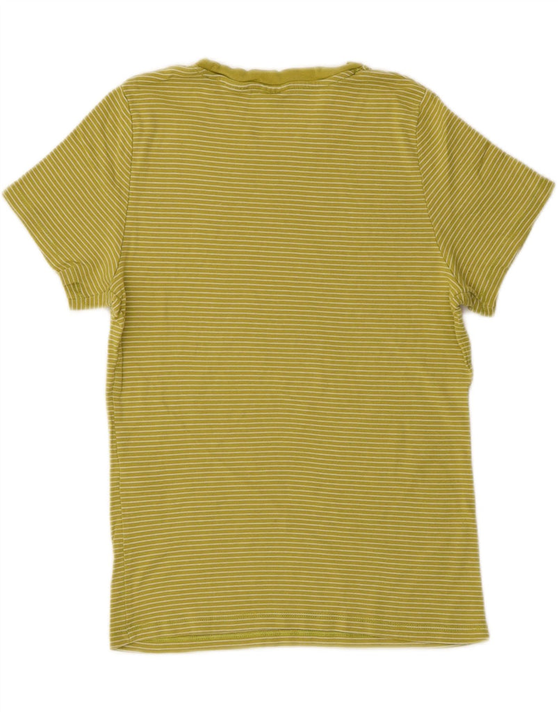 LEVI'S Womens T-Shirt Top UK 14 Large Green Striped Cotton Vintage Levi's and Second-Hand Levi's from Messina Hembry 