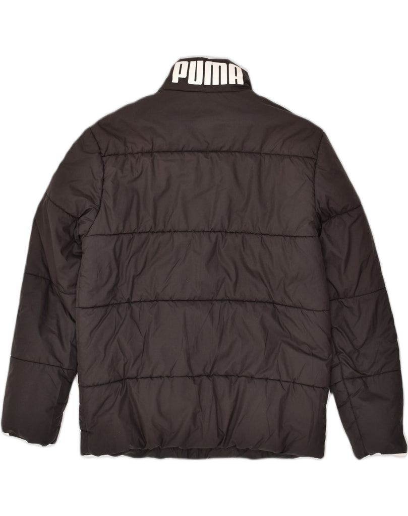 PUMA Mens Padded Jacket UK 36 Small Black Polyester | Vintage Puma | Thrift | Second-Hand Puma | Used Clothing | Messina Hembry 