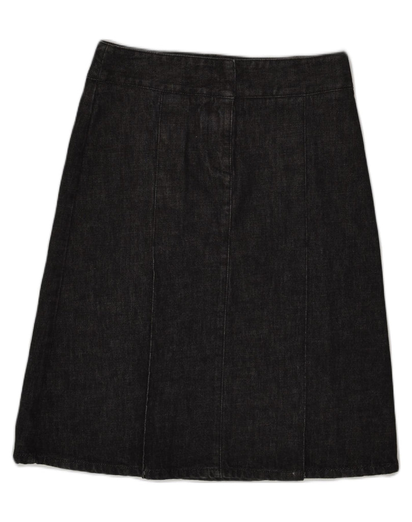 BENETTON Womens Denim Skirt EU 40 Medium W29 Black Cotton | Vintage Benetton | Thrift | Second-Hand Benetton | Used Clothing | Messina Hembry 